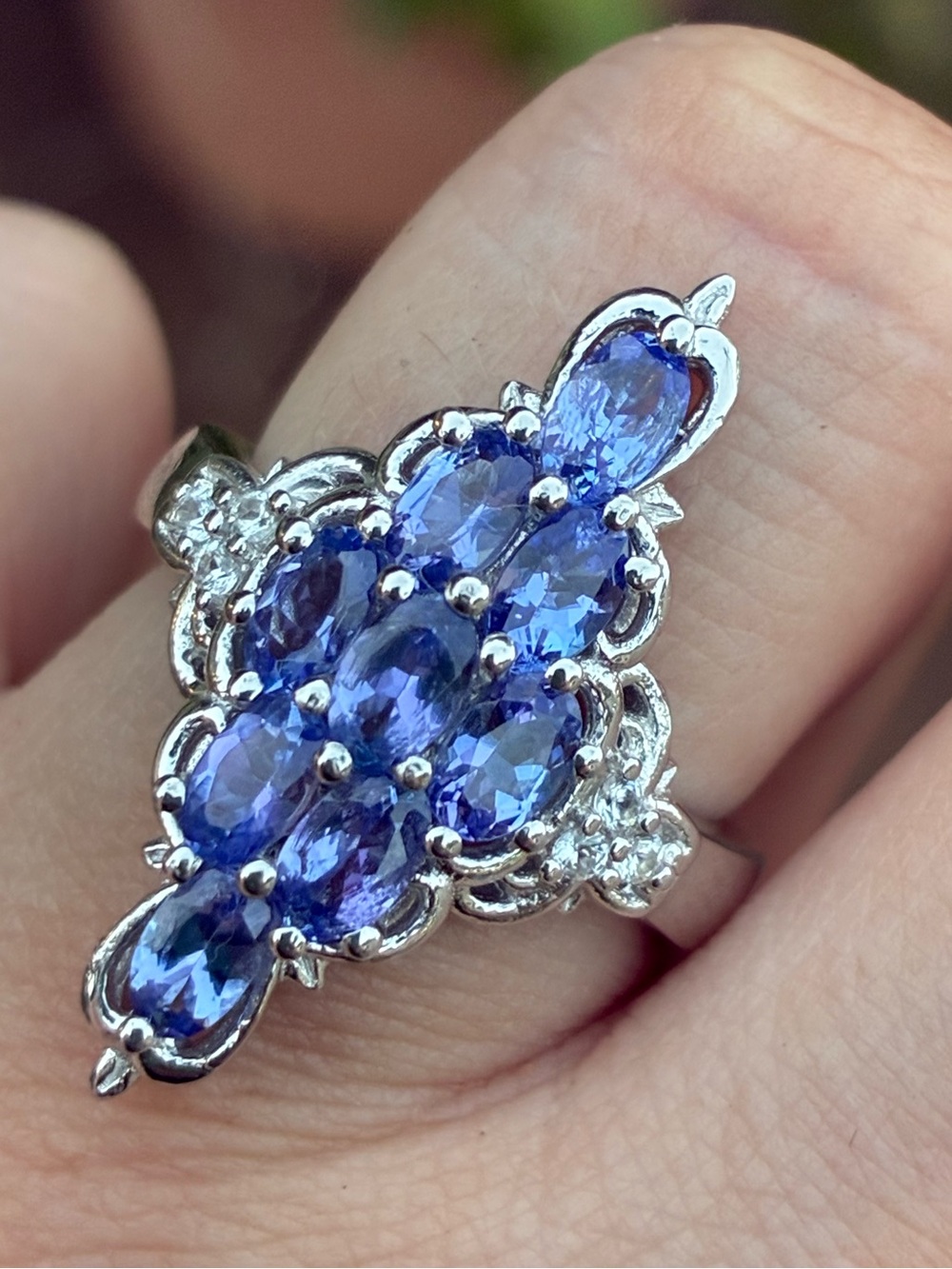 2.35 carats  genuine t/zircon solid sterling ring new